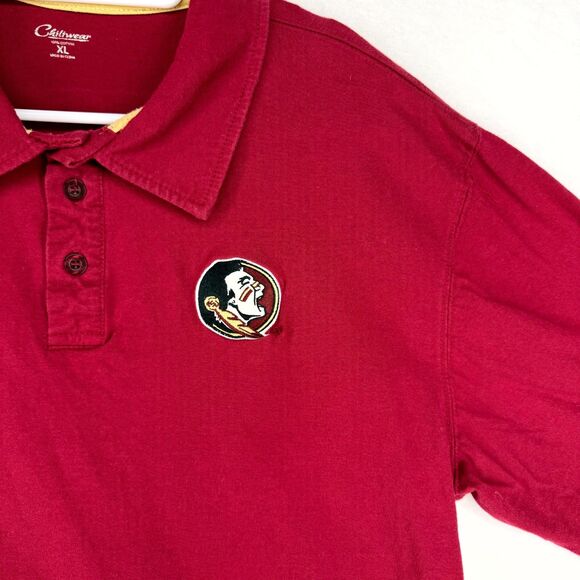 Florida State University‎ Seminoles Cotton Red Short Sleeved Polo Mens Size XL - Picture 6 of 8